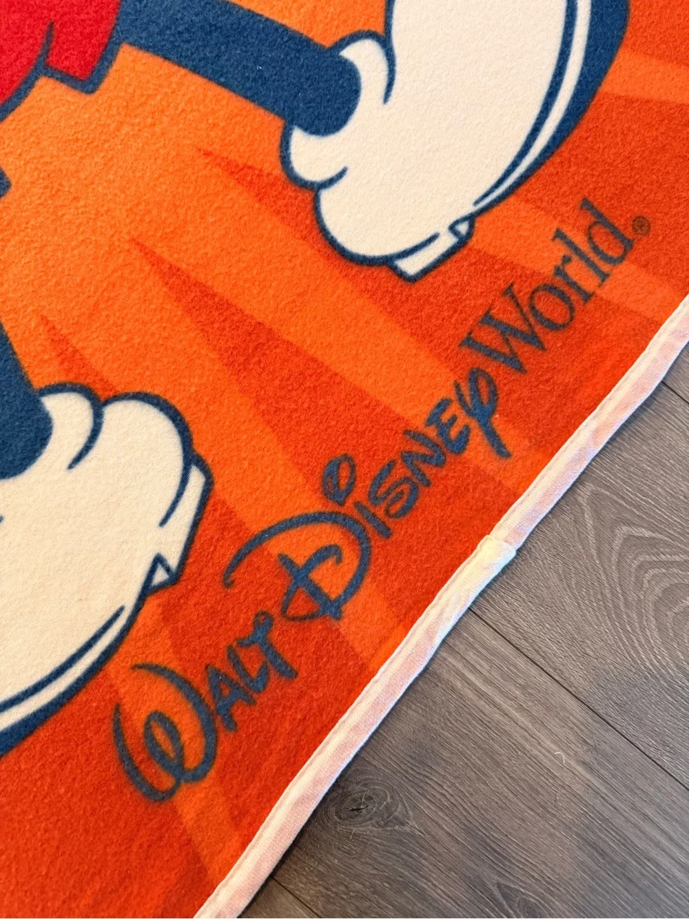 2 Walt Disney World Mickey Mouse Lightweight Fleece Blankets 40x64